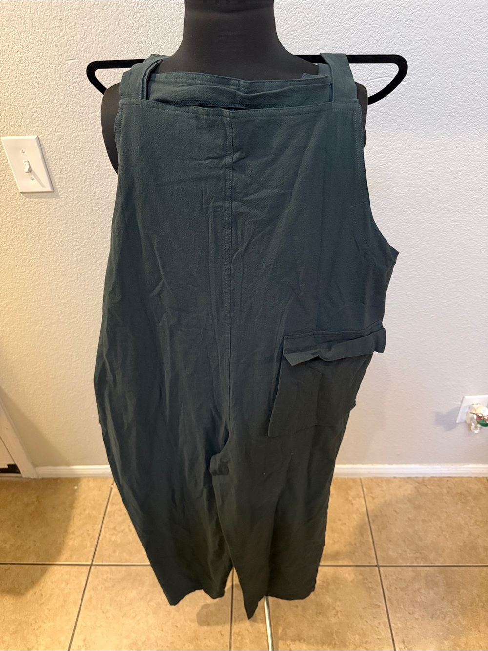 Dark Green Oversized Jumpsuit Overalls - Picture 5 of 7